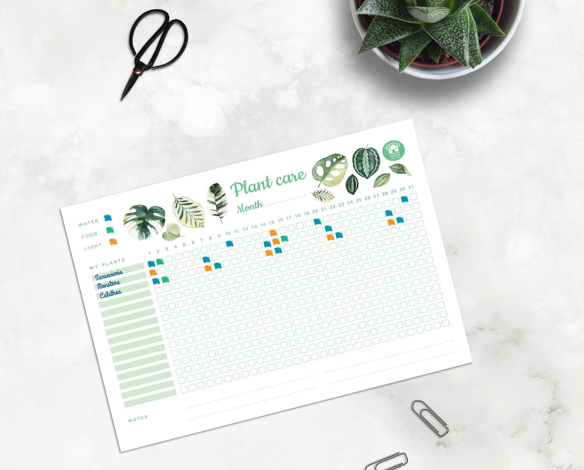 Plant Care Tracker Printable plant-care-tracker-printable