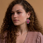 Buy Online Premium Quality Plant Earrings For Plant Lover - Plant Lady Gift - Pink Orchid Earrings, Urban Jungle Life