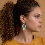Buy Online Premium Quality Plant Earrings For Plant Lover And Nature Lovers - Plant Lady Gift - Watercolor Leaf Earrings, Hypoallergenic Ecological Earrings, Urban Jungle Life