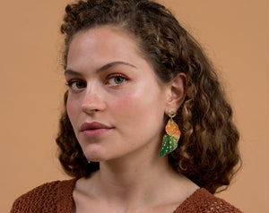 Buy Online Premium Quality Plant Earrings For Plant Lover - Plant Lady Gift - Begonia Maculata Earrings, Urban Jungle Life