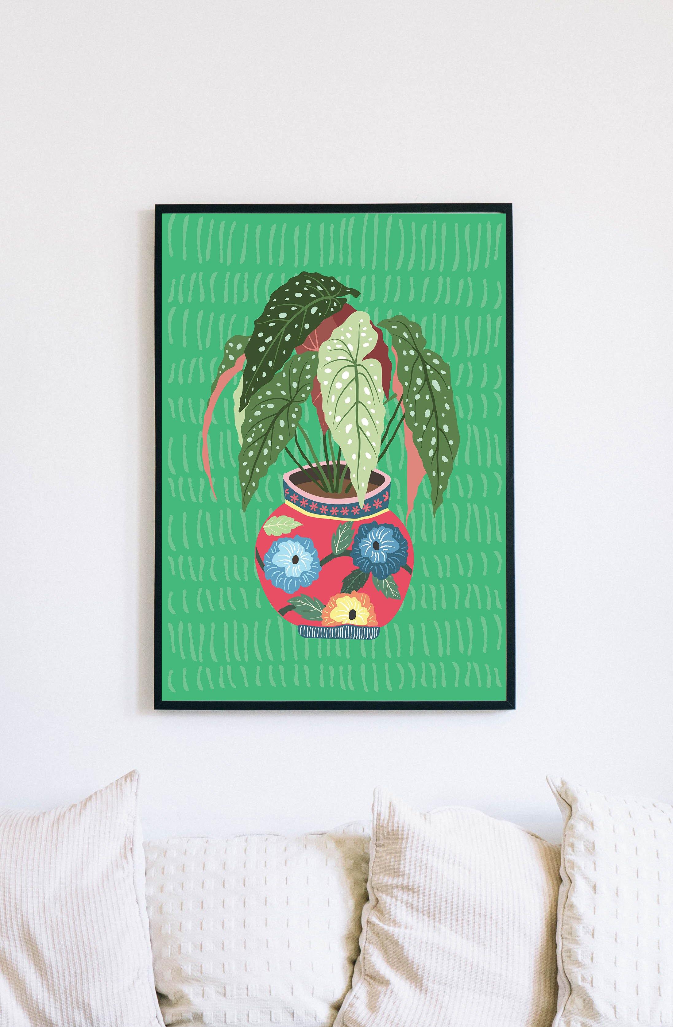 Buy online Premium Quality Begonia Maculata Art Print - Urban Jungle Life