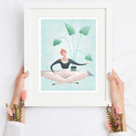 Buy online Premium Quality Yoga & Plants Art Print - Urban Jungle Life