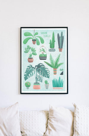 Buy online Premium Quality House Plants Art Print - Urban Jungle Life
