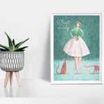 Buy online Premium Quality Plant Lady & Cats Art Print - Urban Jungle Life