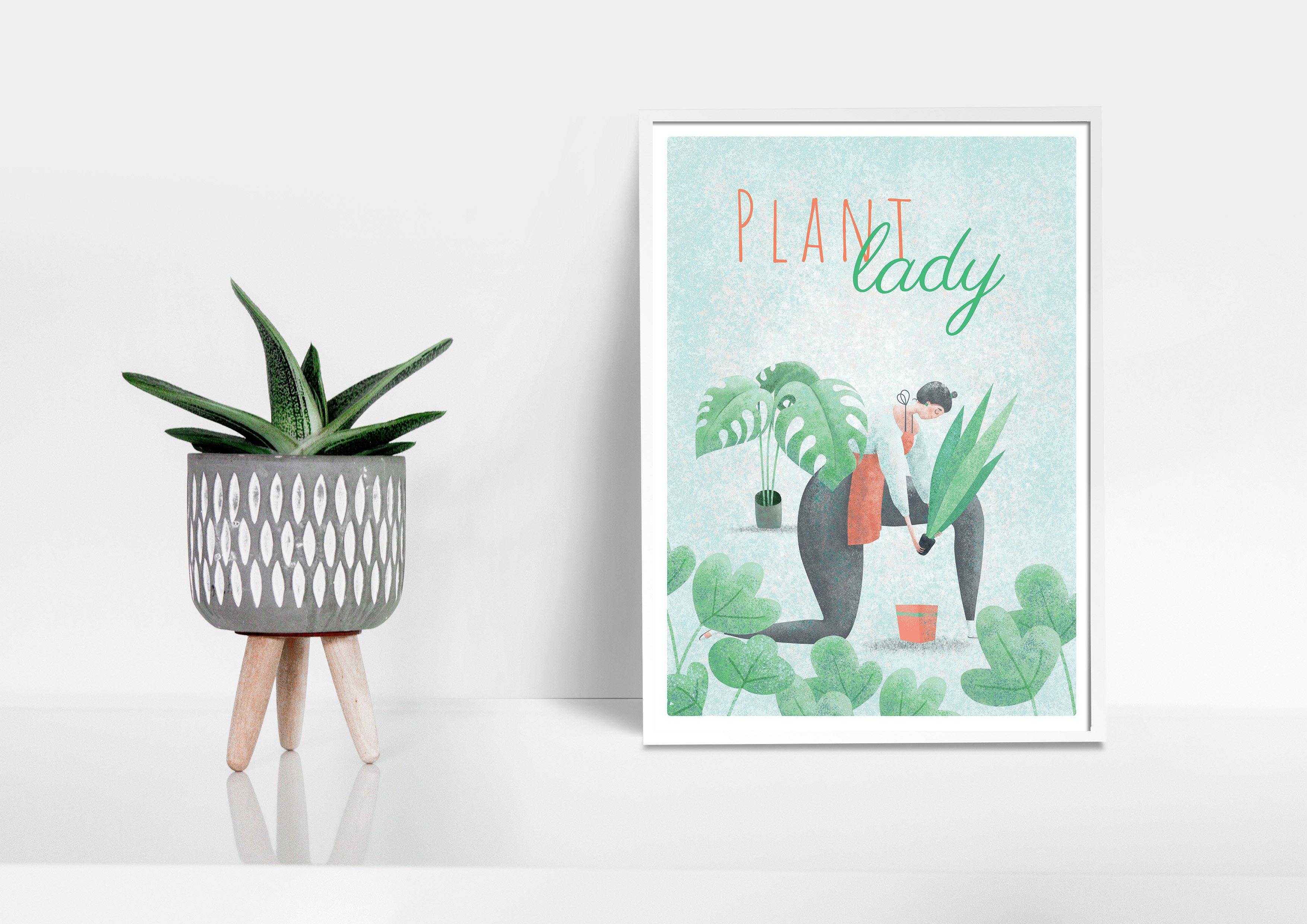 Buy online Premium Quality Plant Lady Art Print - Urban Jungle Life