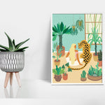Buy online Premium Quality Plant Lady & Tiger Art Print - Urban Jungle Life