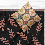 Buy online Premium Quality Abstract Leaves Pattern Cotton Woven Blanket - Urban Jungle Life