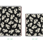 Buy online Premium Quality Black & White Cactus Pattern Cotton Woven Blanket - Urban Jungle Life