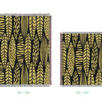Buy online Premium Quality African Style Leaves Cotton Woven Blanket - Urban Jungle Life
