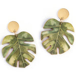 Buy Online Premium Quality Plant Earrings For Plant Lover And Nature Lover - Plant Lady Gift - Monstera Leaf Earrings - Statement Earrings - Hypoallergenic Ecological Earrings - Urban Jungle Life