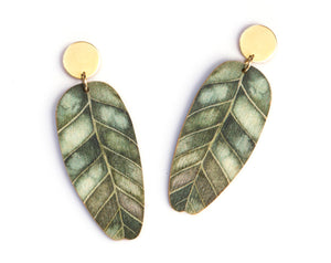 Buy Online Premium Quality Plant Earrings For Nature Lover - Plant Lady Gift - Watercolor Leaf Earrings, Hypoallergenic Ecological Earrings, Urban Jungle Life