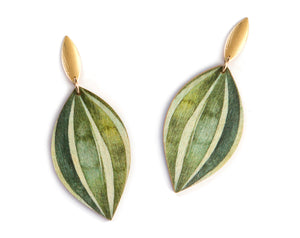 Buy Online Premium Quality Plant Earrings For Plant Lover And Nature Lovers - Plant Lady Gift - Watercolor Leaf Earrings, Hypoallergenic Ecological Earrings, Urban Jungle Life