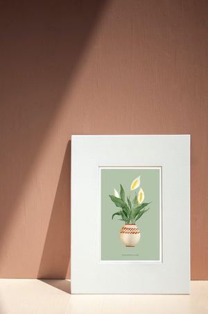 Buy online Premium Quality Peace Lilies Watercolor Art Print - Urban Jungle Life
