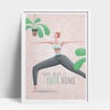Buy online Premium Quality Yoga Girl & Plants Art Print - Urban Jungle Life