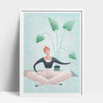 Buy online Premium Quality Yoga & Plants Art Print - Urban Jungle Life